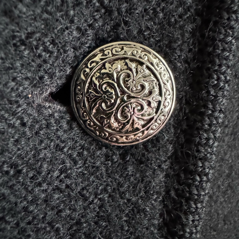 100% Wool Boiled Wool Jacket | Quiet Luxury Old Money Dark Academia - Picture 4 of 11